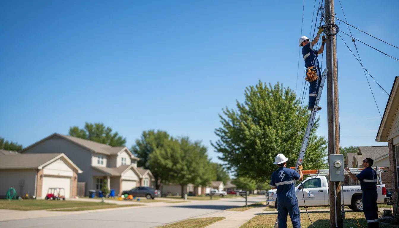 Residential electrician providing installation services in Dunlo, PA